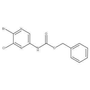 benzyl N-(5-bromo-6-chloropyrazin-2-yl)carbamate结构式