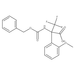2-{[(Benzyloxy)carbonyl]amino}-3,3,3-trifluoro-2-(2-methoxyphenyl)propanoic acid结构式