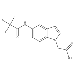 2-[5-(2,2,2-trifluoroacetamido)-1H-indol-1-yl]acetic acid结构式