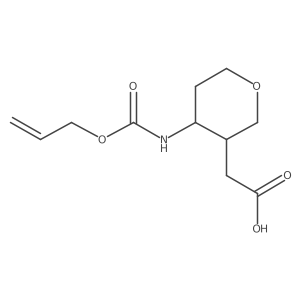 2-(4-{[(Prop-2-en-1-yloxy)carbonyl]amino}oxan-3-yl)acetic acid结构式