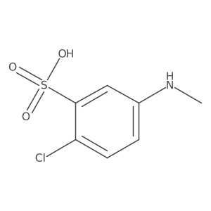 2-Chloro-5-(methylamino)benzene-1-sulfonic acid结构式