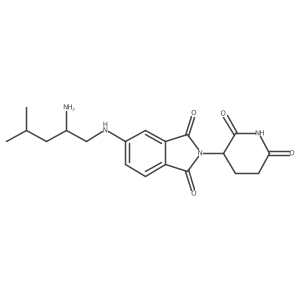 5-{[(2S)-2-amino-4-methylpentyl]amino}-2-(2,6-dioxopiperidin-3-yl)-2,3-dihydro-1H-isoindole-1,3-dione结构式