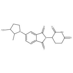 rac-5-[(2R,3R)-3-amino-2-methylpyrrolidin-1-yl]-2-(2,6-dioxopiperidin-3-yl)-2,3-dihydro-1H-isoindole-1,3-dione结构式