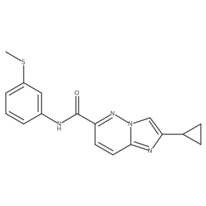 2-cyclopropyl-N-[3-(methylsulfanyl)phenyl]imidazo[1,2-b]pyridazine-6-carboxamide结构式