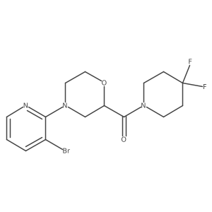 4-(3-Bromopyridin-2-yl)-2-(4,4-difluoropiperidine-1-carbonyl)morpholine Structure