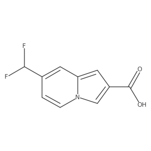 7-(difluoromethyl)-2-Indolizinecarboxylic acid结构式