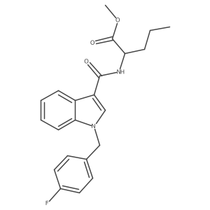 methyl(S)-2-(1-(4-fluorobenzyl)-1H-indole-3-carboxamido)pentanoate结构式
