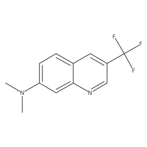 N,N-dimethyl-3-(trifluoromethyl)quinolin-7-amine结构式