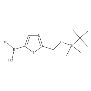 (2-(((tert-Butyldimethylsilyl)oxy)methyl)thiazol-5-yl)boronic acid结构式