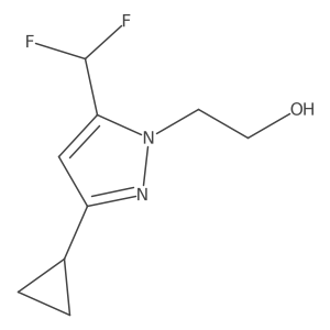 2-[3-cyclopropyl-5-(difluoromethyl)-1H-pyrazol-1-yl]ethanol结构式