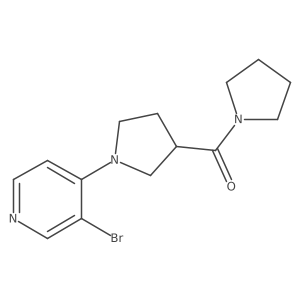 3-Bromo-4-[3-(pyrrolidine-1-carbonyl)pyrrolidin-1-yl]pyridine结构式