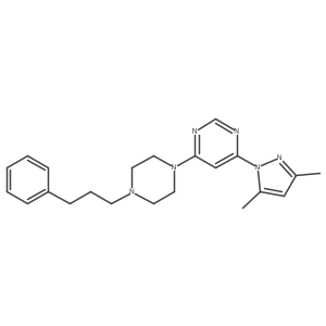 4-(3,5-dimethyl-1H-pyrazol-1-yl)-6-[4-(3-phenylpropyl)piperazin-1-yl]pyrimidine Structure