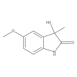 3-hydroxy-5-methoxy-3-methyl-2,3-dihydro-1H-indol-2-one结构式