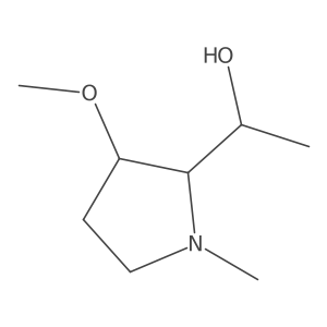 (S)-1-((2R,3S)-3-Methoxy-1-methylpyrrolidin-2-yl)ethan-1-ol Structure
