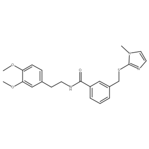 N-[2-(3,4-Dimethoxyphenyl)ethyl]-3-[[(1-methyl-1H-imidazol-2-yl)thio]methyl]benzamide Structure