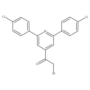 1-[2,6-Bis(4-chlorophenyl)-4-pyridinyl]-2-bromoethanone结构式