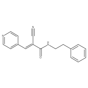 2-cyano-N-(2-phenylethyl)-3-(pyridin-4-yl)prop-2-enamide Structure