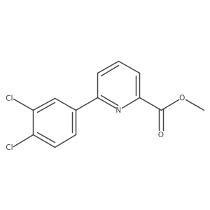 Methyl 6-(3,4-dichlorophenyl)-2-pyridinecarboxylate结构式