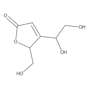 2(5H)-Furanone, 4-[(1R)-1,2-dihydroxyethyl]-5-(hydroxymethyl)-, (5R)-结构式