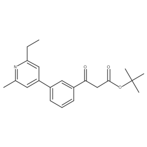 3-[3-(2-Ethyl-6-methyl-pyridin-4-yl)-phenyl]-3-oxo-propionic acid tert-butyl ester Structure