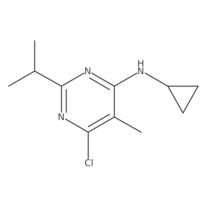 6-Chloro-N-cyclopropyl-2-isopropyl-5-methylpyrimidin-4-amine结构式