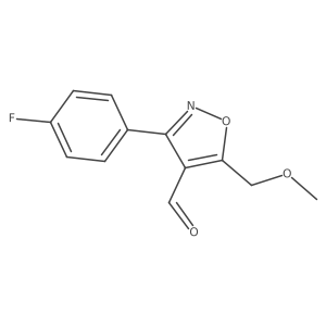 3-(4-Fluorophenyl)-5-(methoxymethyl)isoxazole-4-carbaldehyde结构式