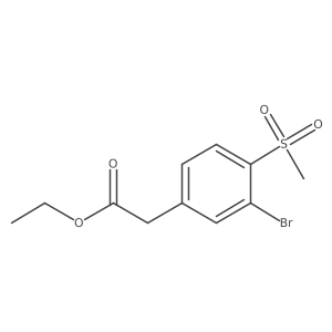 Ethyl 2-(3-bromo-4-(methylsulfonyl)phenyl)acetate Structure