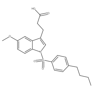 3-[1-(4-Butyl-benzenesulfonyl)-5-methoxy-1h-indol-3-yl]-propionic acid结构式