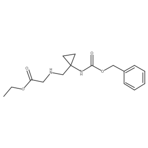 Ethyl N-[(1-{[(benzyloxy)carbonyl]amino}cyclopropyl)methyl]glycinate Structure