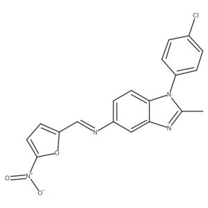 N-(1-(4-Chlorophenyl)-2-methyl-1H-benzimidazol-5-YL)-N-((5-nitro-2-furyl)methylidene)amine Structure