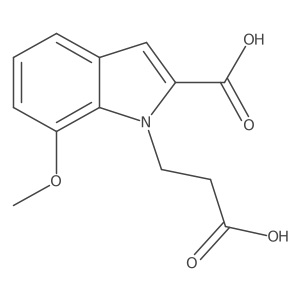 2-Carboxy-7-methoxy-1H-indole-1-propanoic acid Structure