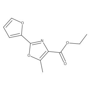 Ethyl 2-(2-Furyl)-5-methyloxazole-4-carboxylate结构式