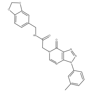 N-(benzo[d][1,3]dioxol-5-ylmethyl)-2-(7-oxo-3-(m-tolyl)-3H-[1,2,3]triazolo[4,5-d]pyrimidin-6(7H)-yl)acetamide Structure