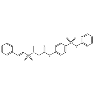 2-(N-methyl-2-phenylethenesulfonamido)-N-{4-[(pyrimidin-2-yl)sulfamoyl]phenyl}acetamide Structure