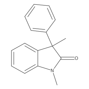 (3S)-1,3-Dihydro-1,3-dimethyl-3-phenyl-2H-indol-2-one结构式