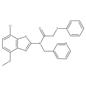 N-(7-chloro-4-methoxybenzo[d]thiazol-2-yl)-2-(phenylthio)-N-(pyridin-3-ylmethyl)acetamide Structure