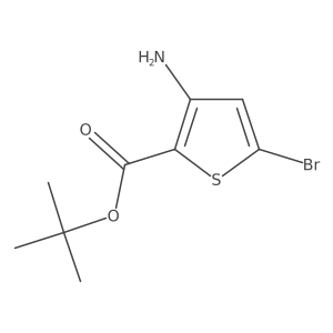 Tert-butyl 3-amino-5-bromothiophene-2-carboxylate结构式