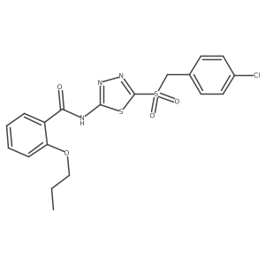 N-{5-[(4-chlorobenzyl)sulfonyl]-1,3,4-thiadiazol-2-yl}-2-propoxybenzamide Structure