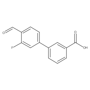 3-(3-Fluoro-4-formylphenyl)benzoic acid结构式