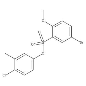 4-Chloro-3-methylphenyl 5-bromo-2-methoxybenzene-1-sulfonate Structure