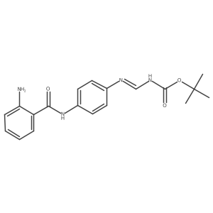 [[4-[(2-Aminobenzoyl)amino]phenyl]iminomethyl]carbamic acid 1,1-dimethylethyl ester Structure