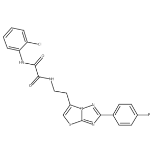 N1-(2-chlorophenyl)-N2-(2-(2-(4-fluorophenyl)thiazolo[3,2-b][1,2,4]triazol-6-yl)ethyl)oxalamide结构式