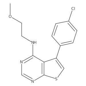 5-(4-chlorophenyl)-N-(2-methoxyethyl)thieno[2,3-d]pyrimidin-4-amine Structure