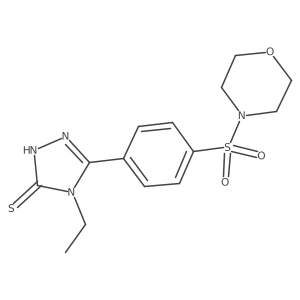 4-Ethyl-5-(4-(morpholinosulfonyl)phenyl)-4H-1,2,4-triazole-3-thiol结构式