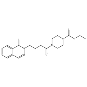 ethyl 4-[4-(4-oxo-1,2,3-benzotriazin-3(4H)-yl)butanoyl]piperazine-1-carboxylate结构式
