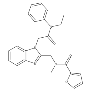 N-ethyl-2-{2-[(2-furyl-N-methylcarbonylamino)methyl]benzimidazolyl}-N-phenylac etamide Structure