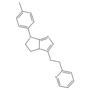 3-((pyridin-2-ylmethyl)thio)-7-(p-tolyl)-6,7-dihydro-5H-imidazo[2,1-c][1,2,4]triazole结构式