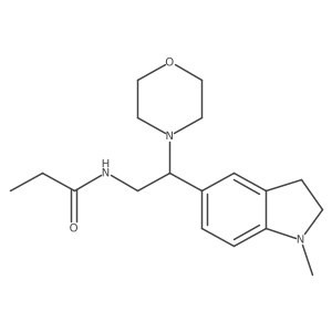N-(2-(1-methylindolin-5-yl)-2-morpholinoethyl)propionamide结构式