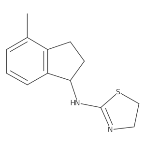 N-(2,3-Dihydro-4-methyl-1H-inden-1-yl)-4,5-dihydro-2-thiazolamine结构式