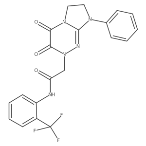 2-(3,4-dioxo-8-phenyl-3,4,7,8-tetrahydroimidazo[2,1-c][1,2,4]triazin-2(6H)-yl)-N-(2-(trifluoromethyl)phenyl)acetamide Structure